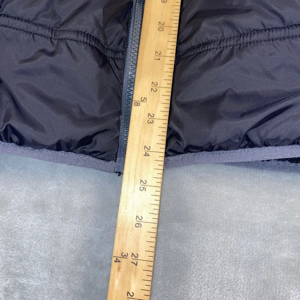 Eddie‎ Bauer Kids Reversible Puffer Fleece Hooded Jacket Gray Black